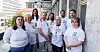 Tillitsvalgte og verneombud i Ikea har fått seg t-skjorter med teksten «vi vil bli hørt». Fra venstre: Natlija Kandic, Hanne Kristin Andby, Kim Visnes, Lars Malou, Kateryna Bilokin, Merete Kraus, Emilio Duran, Igor Polizzi, Heidi Sleire