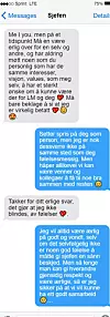 Dette er en rekonstruksjon laget av FriFagbevegelse, av en SMS-utveksling mellom sjefen og Kathrine under turen til USA i 2019. Den siste meldingen er et utdrag av det Kathrine svarte.