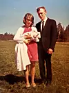 DÅP: Mor og far Bjørnerås med sin førstefødte Sølvi. Året er 1969.