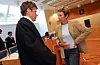 RETTSSAKER: Følsvik og kollegene i Braathens tok arbeidsgiveren helt til Høyesterett. Her med tidligere LO-advokat Sigurd Øyvind Kambestad i Asker og Bærum tingrett.