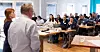 HKs delegater til LO-kongressen lytter til nestlederne i Fellesforbundet og Fagforbundet.