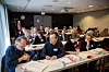 DISKUSJONER: Deltakerne på konferansen var ivrige i diskusjone om hvordan man skal jobbe med ansatte med ulike verdier.