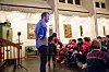 ÅPENT HUS: – Kirka er en del av samfunnet, og samfunnet en del av kirka, mener Torbjørn Brox Rognmo. Her har han invitert til visning av filmen «Sameblod» med påfølgende debatt i Kirkenes kirke.