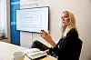 IKKE BEKYMRET: Hovedtillitsvalgt Cecilie Wirkola er glad for at Sparebank 1 henger med på den digitale utviklingen. Det er med på å trygge arbeidsplassene, mener hun.
