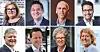 Avgått administrerende direktør Clare Rodgers i Ikea Norge, tidligere konsernsjef Fredrik Tønnesen i Elkjøp,  administrerende direktør Sigurd Aune i Sparebank1, konsernsjef Daniel Kjørberg Siraj i Obos, avgått administrerende direktør Jacob Schram i Norwegian Air Shuffle, konsernsjef Runar Hollevik i Norgesgruppen, konsernsjef Hilde Merete Aasheim i Hydro og administrerende direktør Elisabeth Hunter i Vinmonopolet. Fotobyline fra venstre: Bård Gudim, Elkjøp, Sparebank 1, Hans Fredrik Asbjørnsen, Bo Mathisen, Norgesgruppen, Halvor Molland og Glenn Røkeberg/Vinmonopolet.