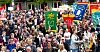 PÅ NETT: Slik så det ut under fjorårets 1. mai-markering i Oslo. I år er målet at like mange vil delta over hele landet, bare at det skjer på en felles plattform på nett.
