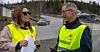 Tillitsvalgt Lene Østrem Bergo og HK-leder Christopher Beckham.