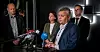 Norsk Industri-sjef Jørn Lier-Hansen, medmekler Hilde Lund, Fellesforbundet-leder Jørn Eggum og riksmekler Mats Ruland.