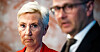 LO-leder Peggy Hessen Følsvik og Riksmekler Mats Ruland.