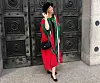DOKTOR SOLLI: Doktorgraden i politikk tok Solli i Cardiff i Wales. Bildet er fra avslutningsseremonien, graduation, sommeren 2022 - ett år forsinket på grunn av koronapandemien.