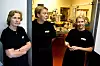 STREIKER OM DET TRENGS: Anne Lise Komma, Irene Allum og Terese Olafsen Mathisen ved slakter Th. A. Abrahamsen i Larvik vil ha samme lønn som andre ansatte i handelen.