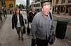 STORMEKLING: Forhandlingsdelegasjonen til LO Stat var klare for en skikkelig langøkt da de ankom Riksmekleren tirsdag morgen. Fra venstre Lise Olsen, Øystein Gudbrands og forhandlingsleder Eivind Gran.