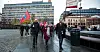 NTLs ledelse gikk i spissen for delegasjonen som tok pause i landsmøtet for å delta på LOs demonstrasjon for pensjon fra første krone.
