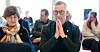 FÅR NEI: HK-leder Christopher Beckham får ikke innfridd forbundets krav i forhandlingene med Virke. Dermed forlater han forhandlingsbordet. Bildet er tatt da forhandlingene startet mandag. Til venstre 1. nestleder Elisabeth Sundset.