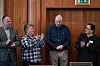 Fra venstre: Runar Elshaug Roos, Fellesforbundet, Fie Schramm Olsen, Fellesorganisasjonen, Espen Skare, Norges Offisersforbund og Anne-Marit Svenneby fra Fellesorganisasjonen.