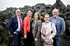 FEIRET SEG SELV OG DISKUTERTE FRAMTIDA: Forbundslederne fra de nordiske handelsforbundene var samlet i sommer for feire hundre år med faglig samarbeid. Fra venstre Kim Simonsen (Danmark), Susanna Gideonsson (Sverige), Trine Lise Sundnes (Norge), Ann Selin (Finland)og Gudbrandur Einarson (Island).