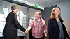 ENIGE: Forhandlingsleder Eivind Gran (t.h.) i  LO Stat ble enige med forandlingsdirektør Bjørn Skrattegård i Spekter om den sentrale delen av Spekter-avtalene.