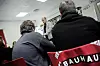 I AKSJON: Da Bauhaus etablerte seg utenfor Drammen i 2007 var Knut på pletten for å informere de ansatte om rettighetene deres. Tariffavtalen som til slutt ble underskrevet, er noe av det han er mest stolt av å ha vært med på i HK-sammenheng.