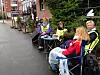 PÅ STREIKEVAKT: Margit Fløan, tillitsvalgt Anne Rømo Rolfseng, Anita Skotnes, og Sigrid Folvik, som jobber ved Vikans blomster, den andre bedriften i Stjørdal som er tatt ut i streik.