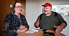 Nestleder i Fagforbundet, Anne Green Nilsen og forbundssekretær Steffen Høiland i Fellesforbundet.