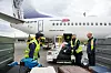 MØTER KAMERATER: Gunnar Holm (t.v.) fra Flyarbeiderforeningen i Fellesforbundet møter stuere som allerede er LO-medlemmer.
