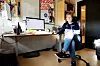 KONTORET: Det er her hun vanligvis sitter, Merethe Kjellberg. I Idrettens hus, vis-a-vis Håkons Hall.