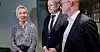 LO-leder Peggy Hessen Følsvik (t.v.) ble enig med NHO-sjef Ole Erik Almlid (t.h.) om årets sentrale lønnsoppgjør. I midten Riksmekler Mats Ruland.