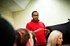 STØTTE: HKs regionleder Fawsi Adem har fulgt HK-medlemmenes kamp for tariffavtale tett.