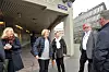 ENIGHET: Forhandlingsdelegasjonen fra LO Finans ble enige med arbeidsgiverne. Her ved oppstart av forhandlingene. Fra venstre Jannicke Skaanes, Åse Blomkvist, Astrid Waaler og Knut Bekkevold.