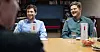 BLIDE FJES: Stortingspresidenten får Andreas Skjalg Unneland (SV) og Tobias Drevland Lund (R) til å le.
