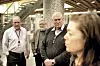 Svein Oppegaard (NHO), Tor-Arne Solbakken og Roar Flåthen fra LO. Foran Kristin Skogen Lund.