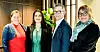 LO-delegasjonen: Fagforbundets Cathrine Ertsås, HK-nestleder Samra Akhtar, HK-leder Christopher Beckham og LO Finans HK-leder Vigdis Rekdahl har forhandlet med Finans Norge.