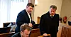 André Kaldal med LO-advokater Lornts Nagelhus og Andreas van den Heuvel.