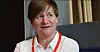 Fagforbundets leder Helene Harsvik Skeibrok gleder seg over dommen. Bildet er tatt under Fagforbundets landsmøte 2025.